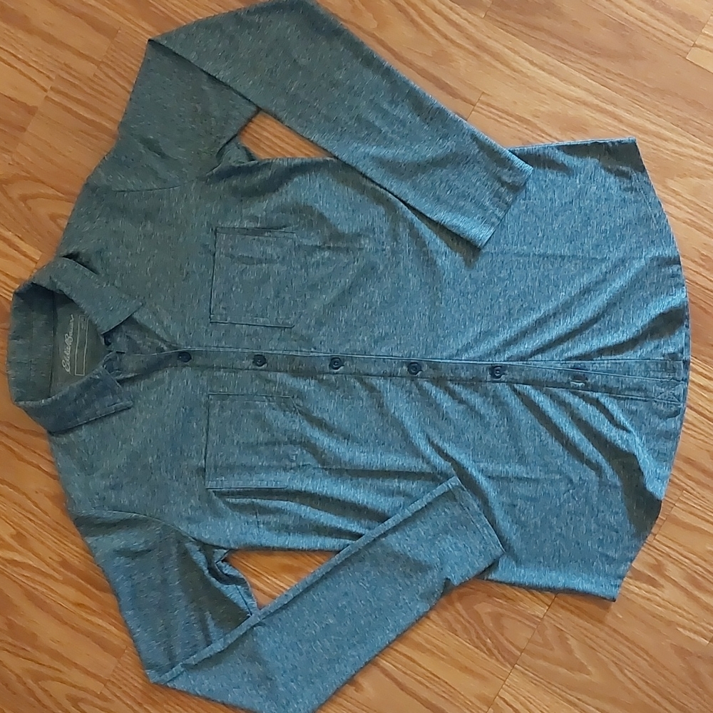 Eddie Bauer Long Sleeve Heathered Blouse, Sz XS